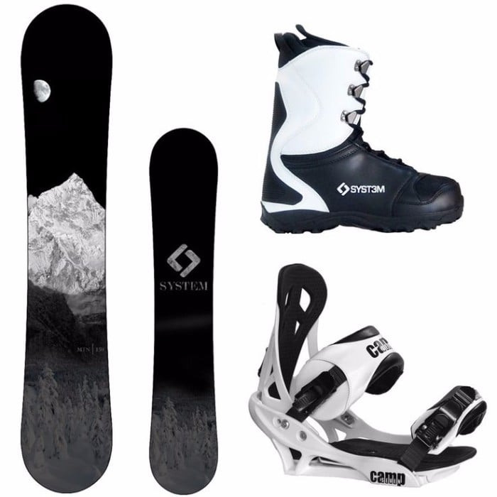 System 2020 Timeless and Summit Mens Snowboard Package