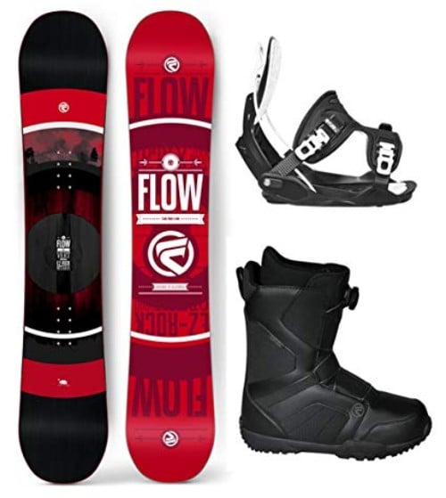 Flow 2019 VERT Men's Snowboard Package Bindings BOA Boots Bag Review
